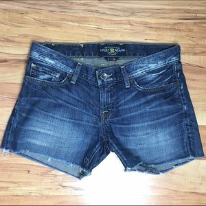 Lucky Brand "Riley Short" Cutoff Distressed Shorts